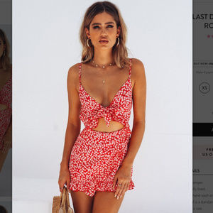 Hello Molly Last Days Of Disco Romper Red